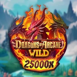 Dragons of Arcane Wild slot logo by Foxium at Slot Heart CasinoDragons of Arcane Wild