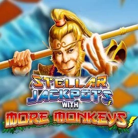Stellar Jackpots with More Monkeys slot visual from Lightning Box Game available on slotheartcasino.eu